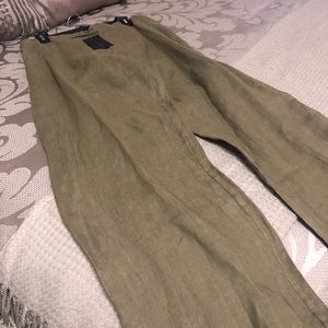 Bryn Walker Olive Green Linen Pants